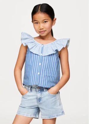 Tommy Hilfiger Bluse KG0KG07870 Blau Regular Fit