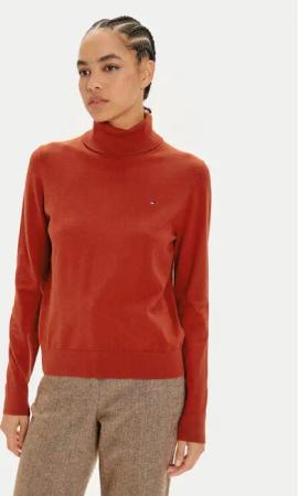 Tommy Hilfiger Rollkragenpullover WW0WW43211 Rot Regular Fit
