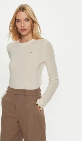 Tommy Hilfiger Pullover WW0WW44161 Écru Regular Fit