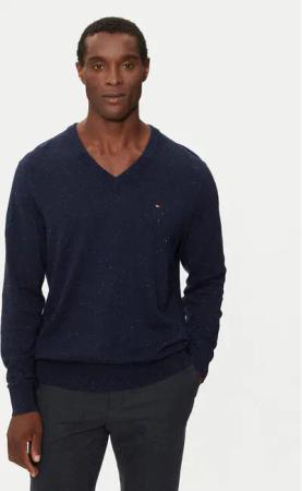 Tommy Hilfiger Pullover Pima Org Ctn MW0MW28047 Dunkelblau Regular Fit