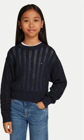 Tommy Hilfiger Pullover Essential KG0KG08075 Dunkelblau Regular Fit