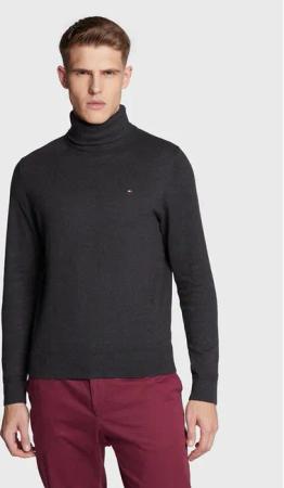 Tommy Hilfiger Rollkragenpullover Pima MW0MW28048 Grau Regular Fit