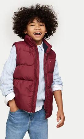 Tommy Hilfiger Weste Essential KB0KB08557 Dunkelrot Regular Fit