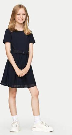 Tommy Hilfiger Kleid für den Alltag KG0KG08197 M Dunkelblau Regular Fit