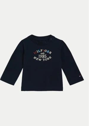 Tommy Hilfiger Bluse Monotype KN0KN01857 Dunkelblau Regular Fit
