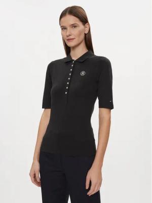 Tommy Hilfiger Poloshirt WW0WW39820 Schwarz Slim Fit