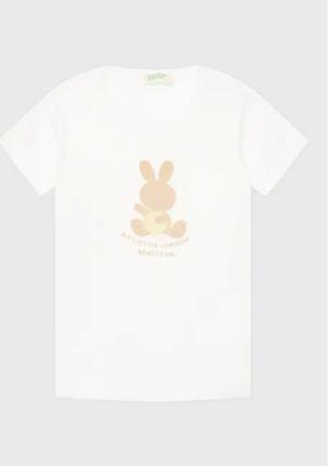 United Colors Of Benetton T-Shirt 3I9WA1003 Weiß Regular Fit