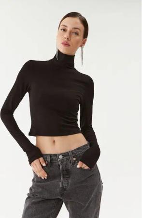 United Colors Of Benetton Rollkragenpullover 35JBD200N Schwarz Slim Fit