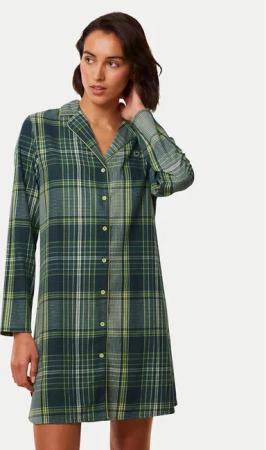 Triumph Nachthemd Boyfriend NDW X Checks 10216520 Grün