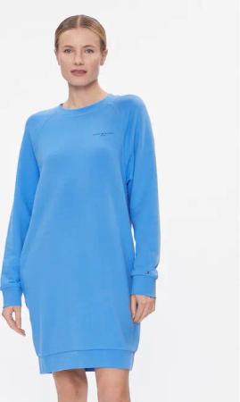 Tommy Hilfiger Strickkleid 1985 WW0WW39793 Blau Regular Fit
