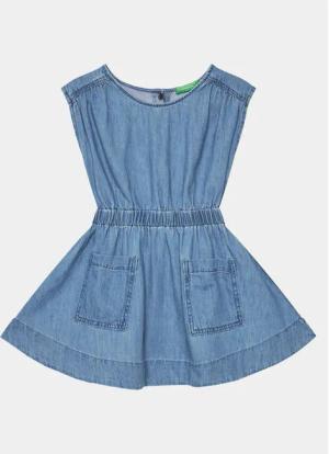 United Colors Of Benetton Jeanskleid 4AD6CV029 Blau Relaxed Fit