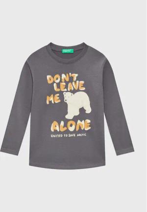 United Colors Of Benetton Bluse 3YN4G106D Grau Regular Fit