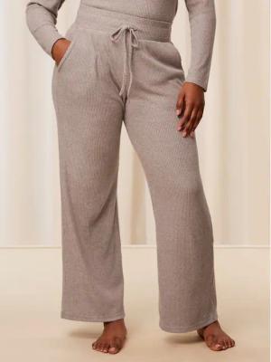Triumph Pyjamahose Thermal MyWear Wide Leg Trousers 10216564 Beige Regular Fit