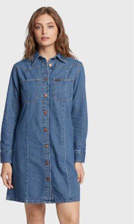 Wrangler Jeanskleid Western W24JLLX8E 112320712 Blau Regular Fit