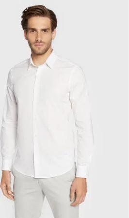 Sisley Hemd 5CNX5QL19 Weiß Slim Fit