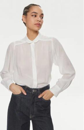 Lee Hemd Shirred 112351208 Weiß Relaxed Fit