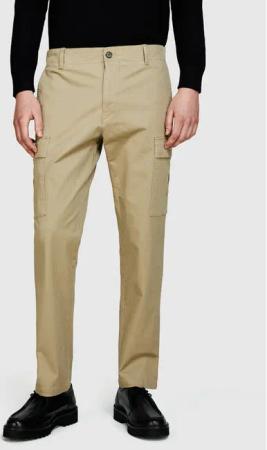 Sisley Stoffhose 4H2FSF03P Beige Straight Fit