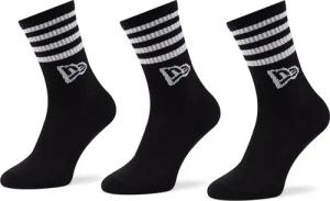 New Era 3er-Set hohe Unisex-Socken Stripe Crew 13113627 Schwarz
