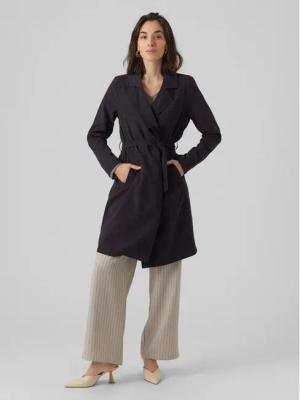 Vero Moda Tenchcoat Billie Daisy 10281638 Schwarz Regular Fit
