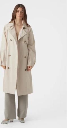Vero Moda Tenchcoat Doreen 10301287 Écru Regular Fit