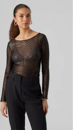 Vero Moda Bluse 10299302 Schwarz Regular Fit