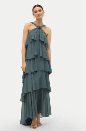 Vero Moda Abendkleid Felicia 10295237 Grün Slim Fit