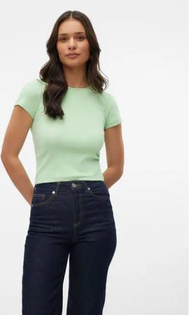 Vero Moda T-Shirt Chloe 10306894 Grün Tight Fit
