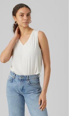 Vero Moda Top Brit 10286648 Weiß Loose Fit