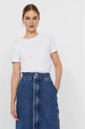 Vero Moda T-Shirt Paula 10243889 Weiß Regular Fit