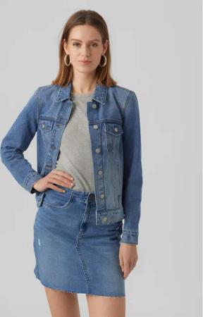 Vero Moda Jeansjacke Zorica 10279789 Blau Regular Fit