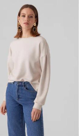 Vero Moda Sweatshirt 10299268 Écru Regular Fit