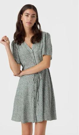 Vero Moda Sommerkleid Alba 10292845 Grün Regular Fit