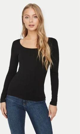 Vero Moda Bluse Maxi My 10228809 Schwarz Slim Fit