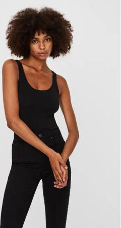 Vero Moda Top Maxi My Soft 10185110 Schwarz Regular Fit