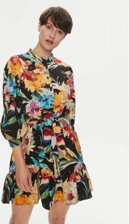 Vero Moda Hemdkleid Siw Cari 10300381 Schwarz Regular Fit