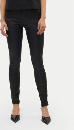 Vero Moda Hose aus Kunstleder Flash 10314591 Schwarz Skinny Fit