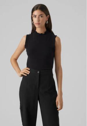 Vero Moda Bluse Gold 10297855 Schwarz Slim Fit