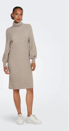 ONLY Strickkleid 15309197 Beige Comfort Fit