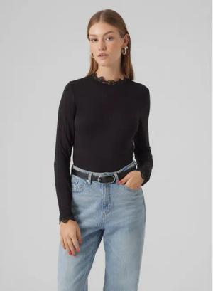 Vero Moda Bluse 10295141 Schwarz Slim Fit