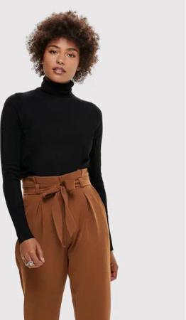 ONLY Rollkragenpullover Venice 15183772 Schwarz Regular Fit