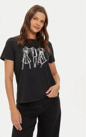 Vero Moda T-Shirt Romy 10320297 Schwarz Regular Fit