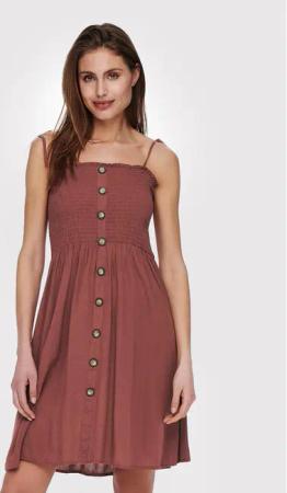 ONLY Sommerkleid Annika 15193884 Braun Slim Fit