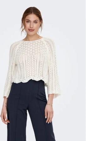 ONLY Pullover 15233173 Weiß Regular Fit