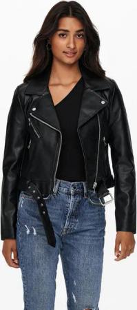 ONLY Jacke aus Kunstleder Vera 15232135 Schwarz Regular Fit