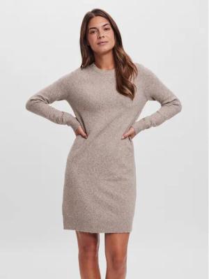 Vero Moda Strickkleid 10215523 Beige Relaxed Fit
