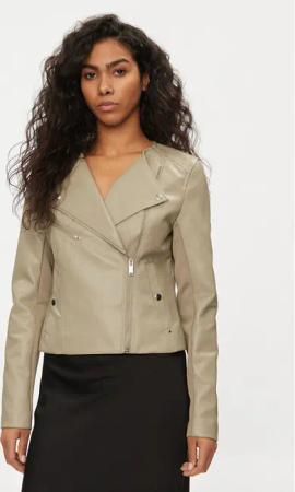 Vero Moda Jacke aus Kunstleder Riley 10302441 Beige Slim Fit