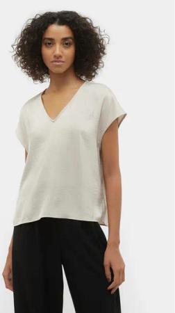 Vero Moda T-Shirt Marys Dana 10300421 Écru Regular Fit