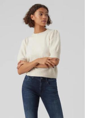 Vero Moda Pullover Doffy 10278313 Écru Regular Fit