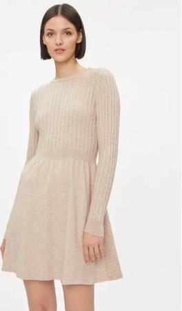 ONLY Strickkleid 15306551 Beige Regular Fit