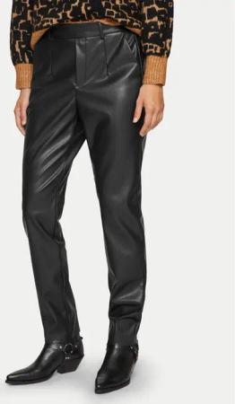 Vila Hose aus Kunstleder Dagmar 14095340 Schwarz Regular Fit